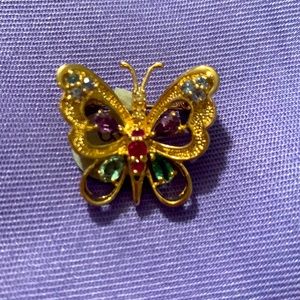 New Lil butterfly brooch w/ multiple colored stones